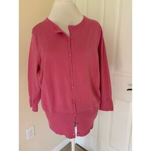 New Lane Bryant Pink Cardigan Sweater Size 18/20